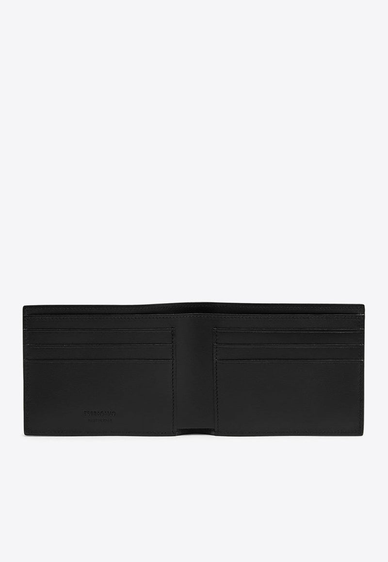 Logo-Printed Leather Bi-Fold Wallet