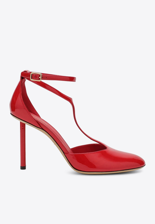 Lysandra 95 T-strap Pumps in Patent Leather