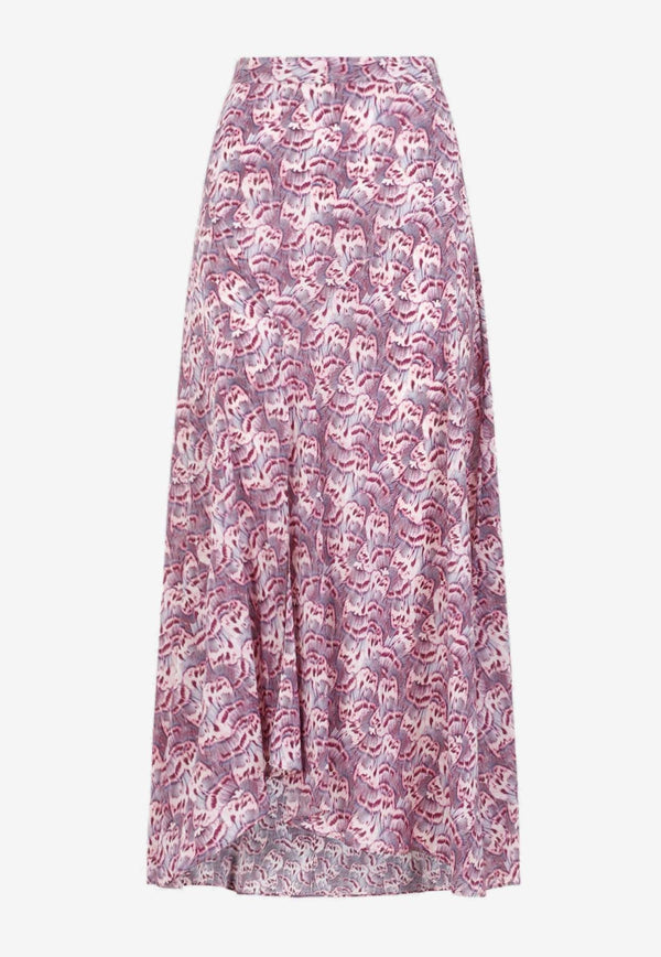 Sakura Printed Midi Skirt