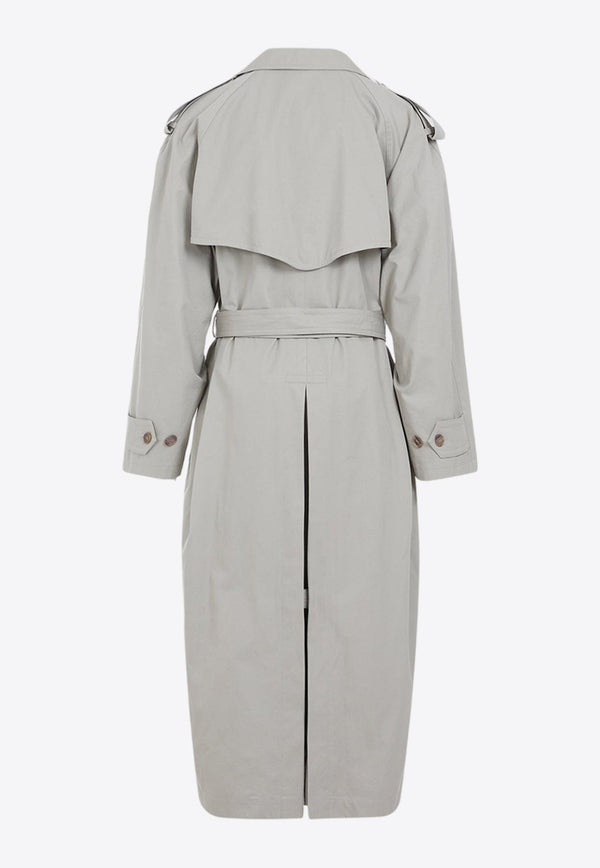 Double-Breasted Belted Trench Coat