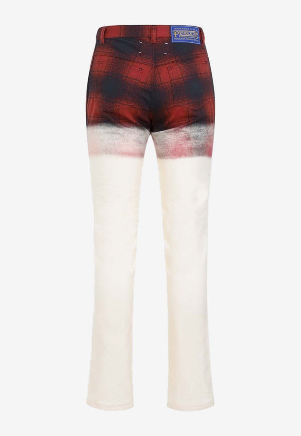 Checked Gradient Jeans