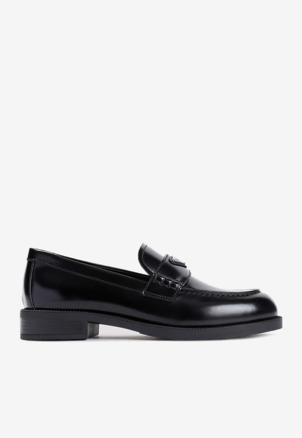 Logo Leather Loafers