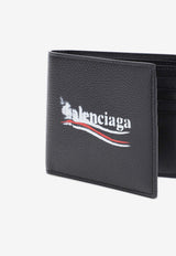 Cash Square Bi-Fold Leather Wallet