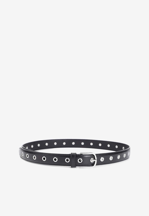 Eyelets Leather Belt