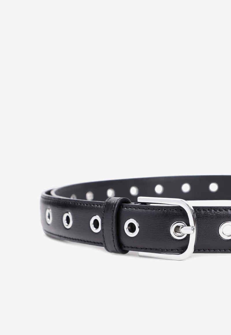 Eyelets Leather Belt