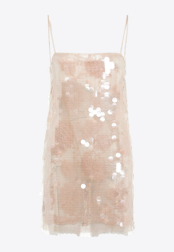 Sequin-Embellished Mini Dress