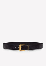 Greca Embossed Belt in Calf Leather