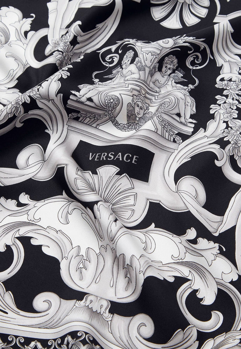 Silver Baroque Silk Foulard