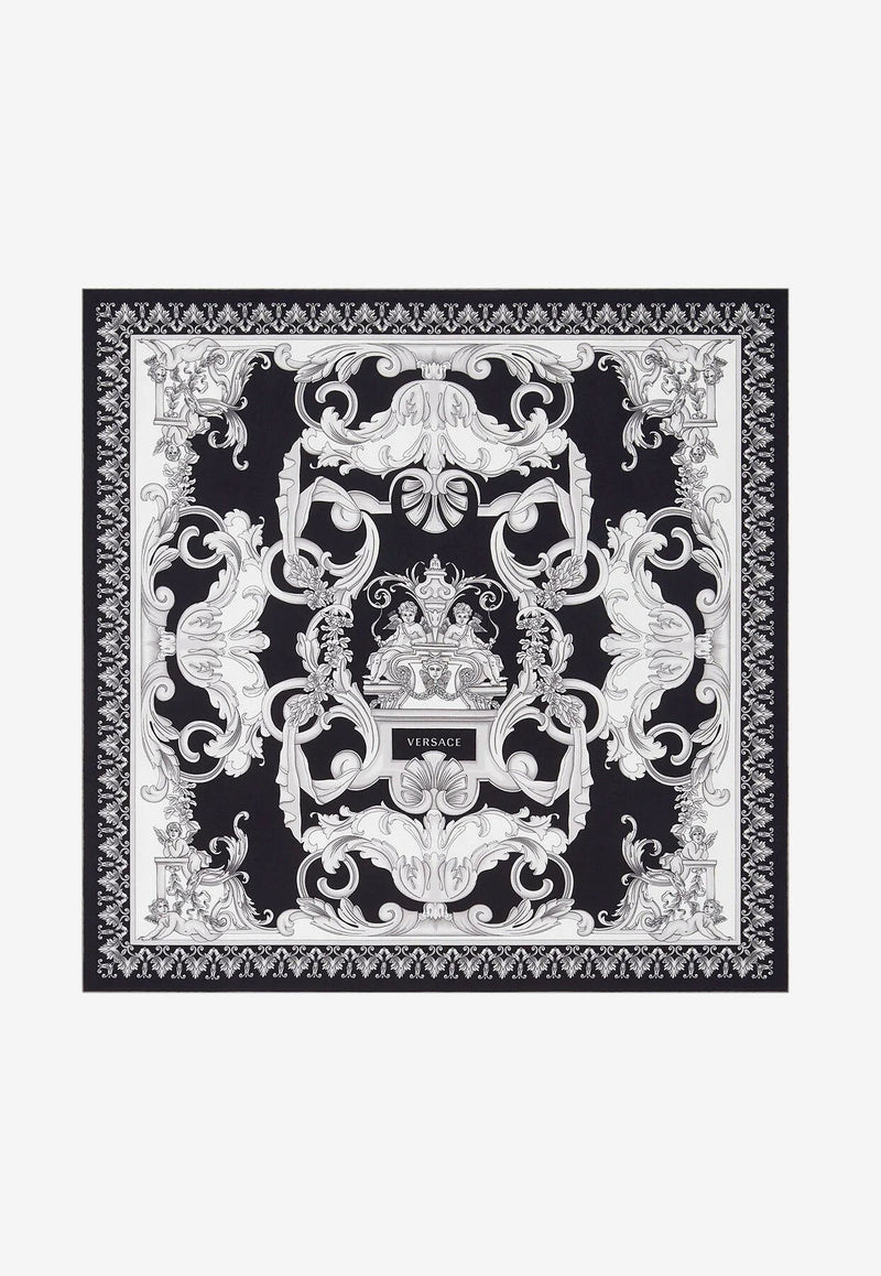 Silver Baroque Silk Foulard