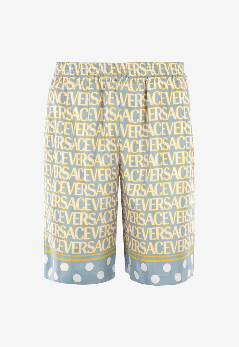 All-Over Logo Shorts in Linen