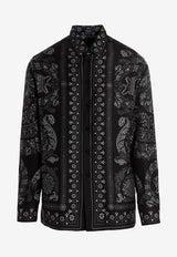 Barocco Silhouette Long-Sleeved Silk Shirt