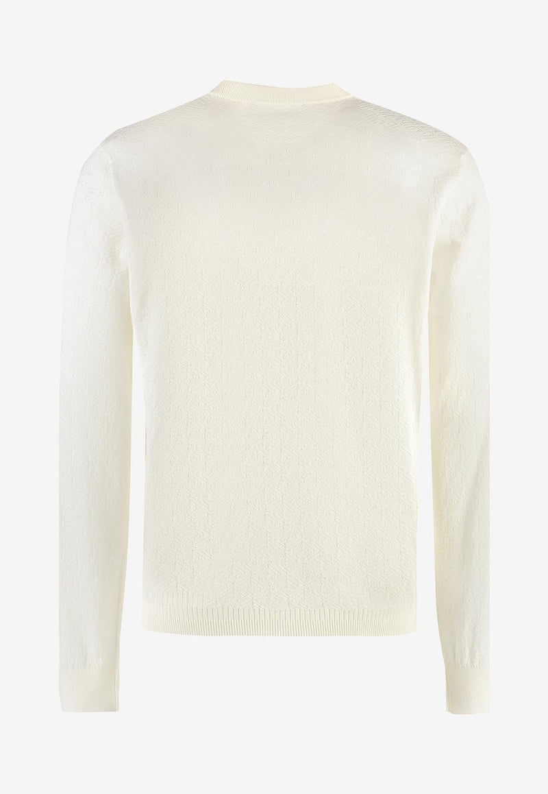 La Greca Semi-Sheer Knit Sweater