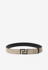 Reversible Greca Leather Belt