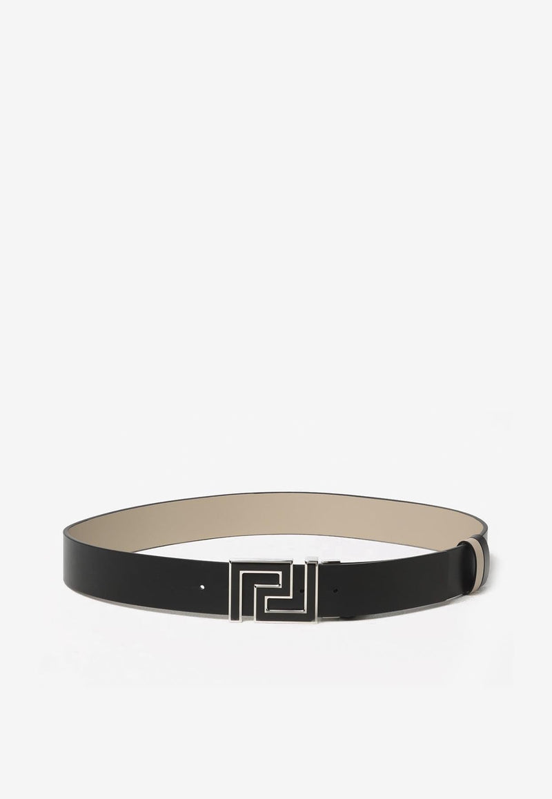 Reversible Greca Leather Belt