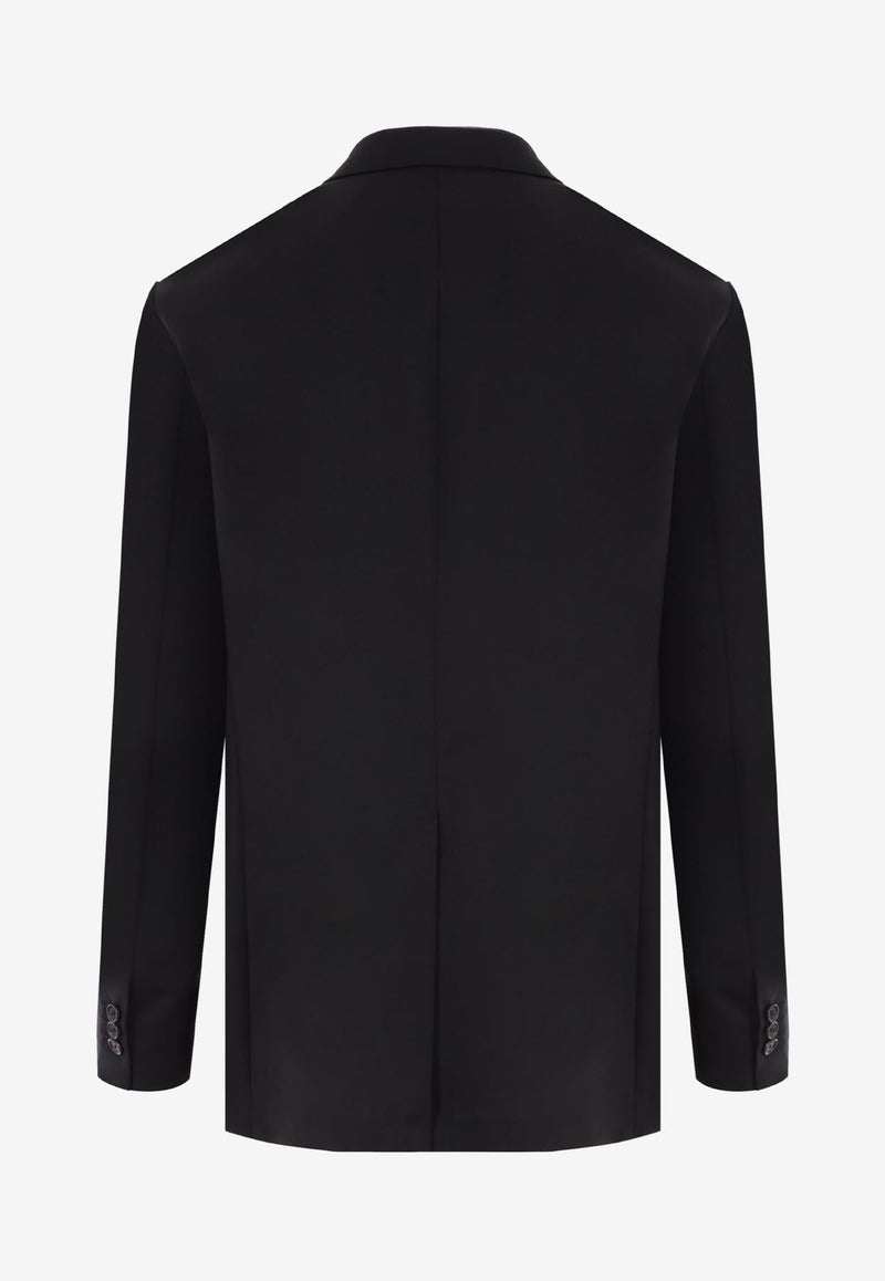 Single-Breasted Medusa Biggie Wool Blazer