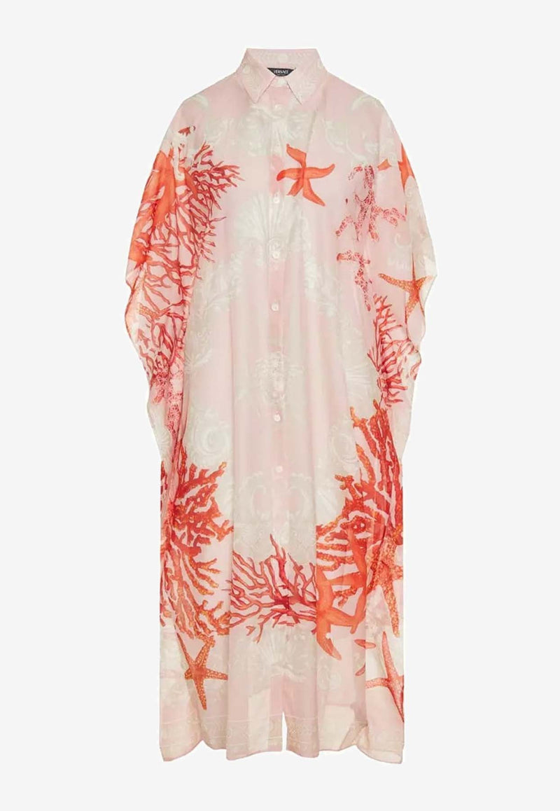 Barocco Sea Print Cover-Up Dress