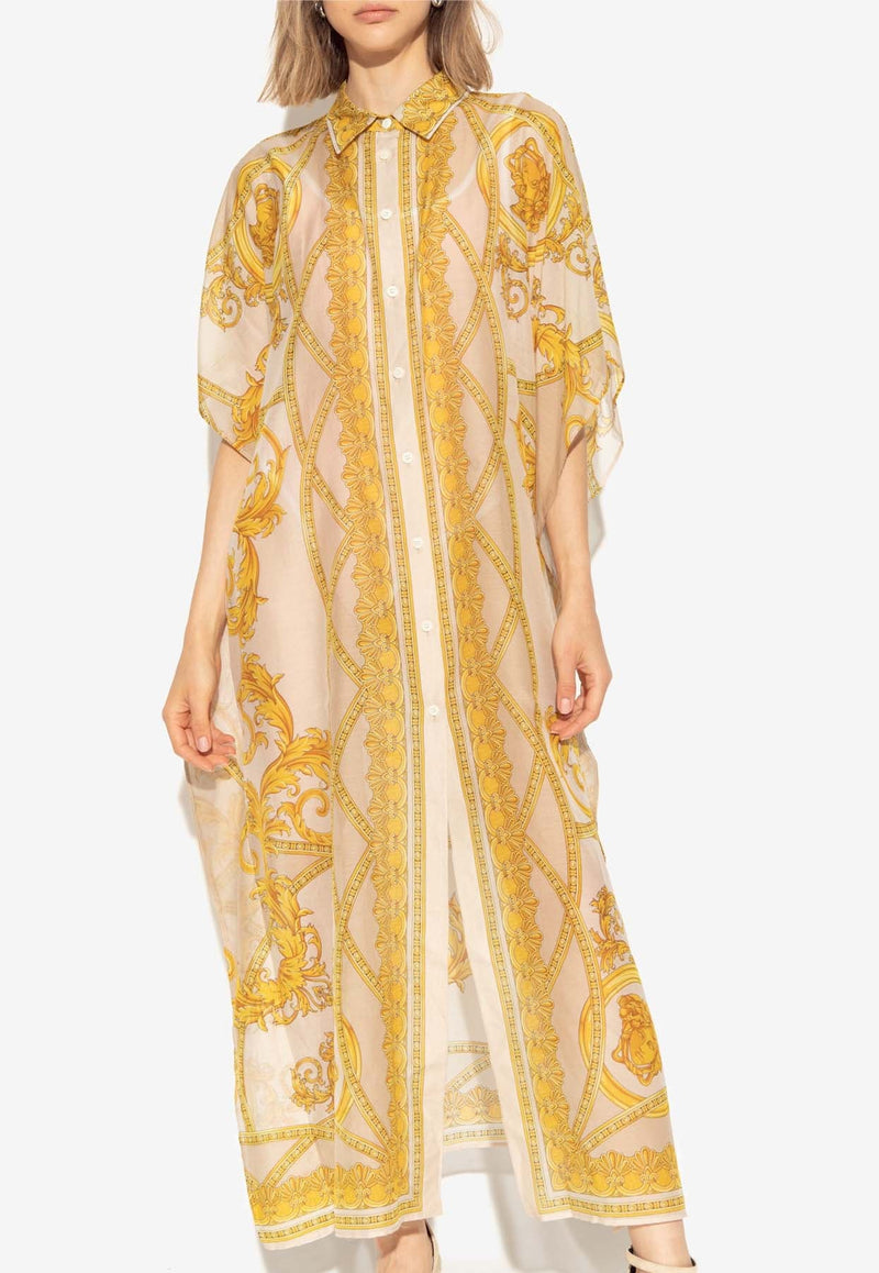 Barocco Print Cover-Up Dress