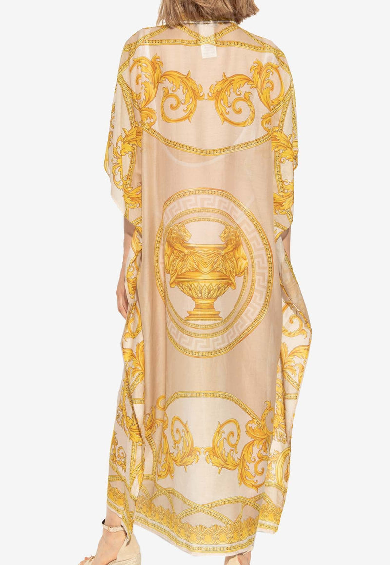 Barocco Print Cover-Up Dress