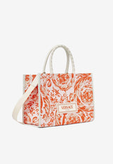 Medium Barocco Athena Raffia Tote Bag