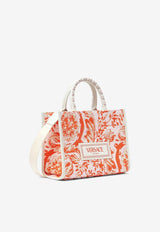 Small Barocco Athena Raffia Tote Bag