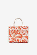 Small Barocco Athena Raffia Tote Bag