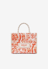 Small Barocco Athena Raffia Tote Bag