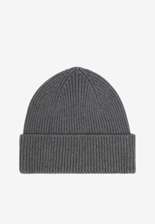 Logo Tag Wool Knit Beanie