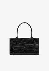 Medusa '95 Croc-Embossed Leather Tote Bag