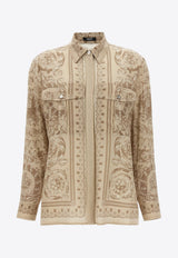 Barocco Print Silk Shirt