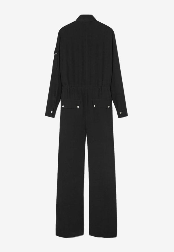 Cargo Lavallière Silk Jumpsuit