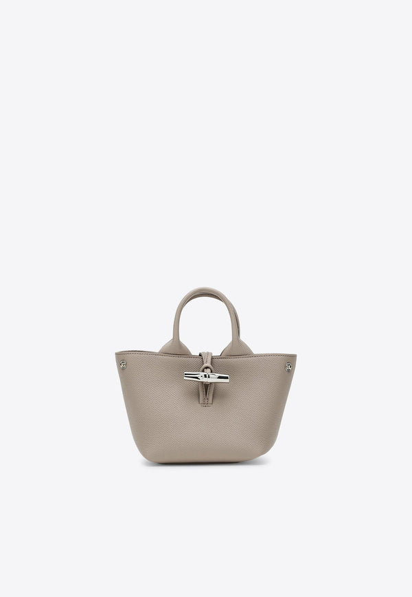 XS Le Roseau Leather Top Handle Bag