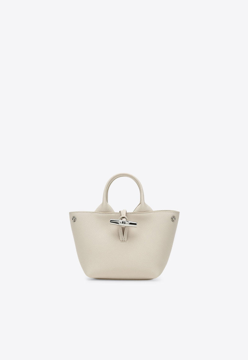 XS Le Roseau Leather Top Handle Bag