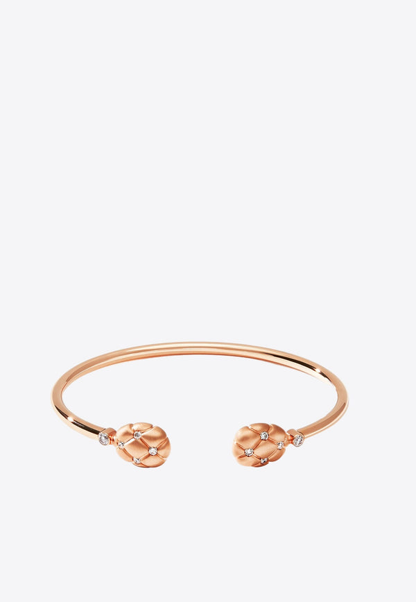 Treillage 18-karat Rose Gold Open Bracelet with Diamonds