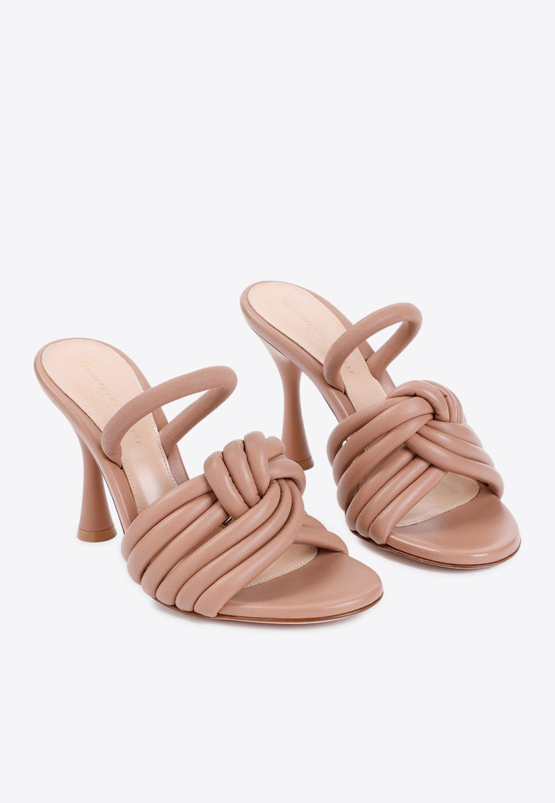 Ottavia 95 Knotted Leather Slingback Sandals