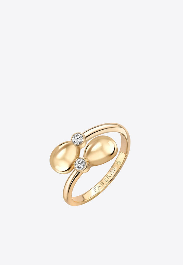 Essence Crossover Ring in 18-karat Yellow Gold with Diamonds
