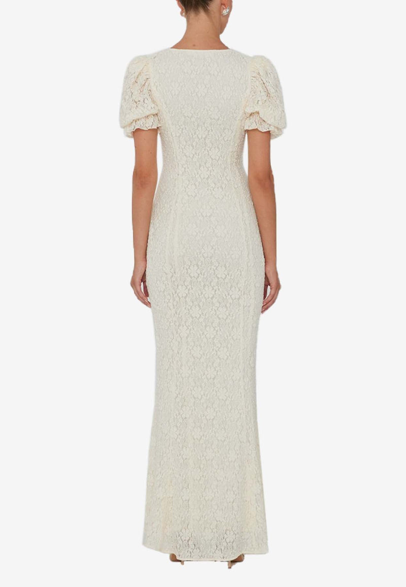 V-neck Lace Maxi Dress