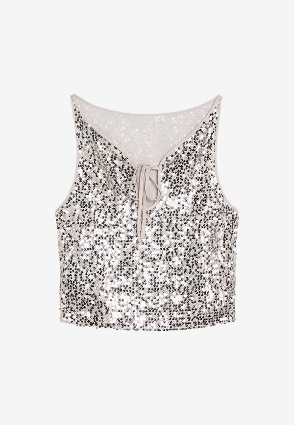 Sleeveless Sequined Top