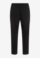 Pinstripe Pants in Virgin Wool