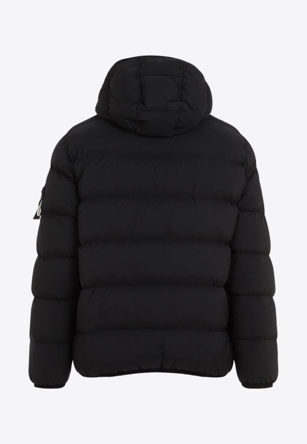 Logo Patch Zip-Up Down Jacket