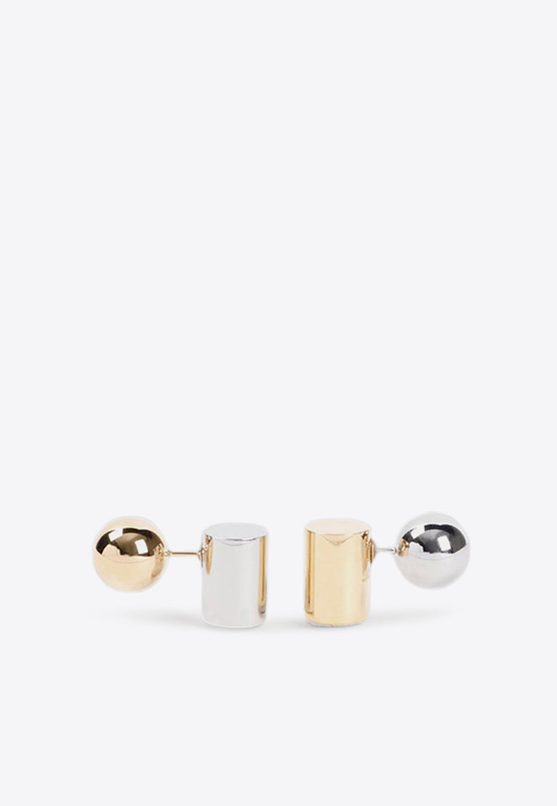 Perlina Circled Barbell Earrings