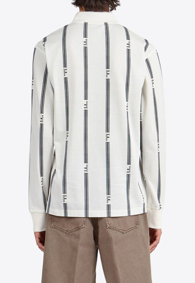 Long-Sleeved Stripes Polo T-shirt