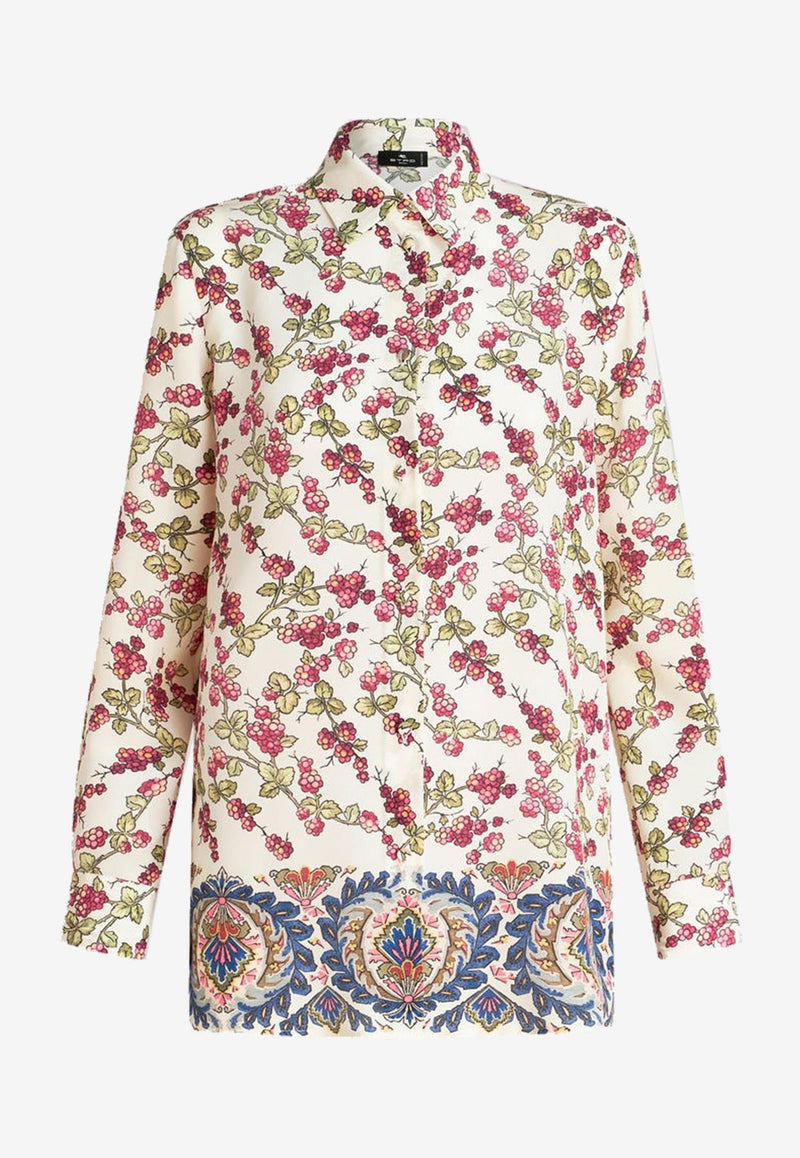 Floral Print Long-Sleeved Shirt