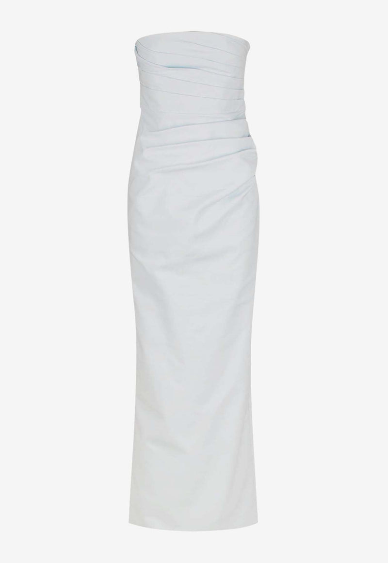 Lani Strapless Draped Maxi Dress