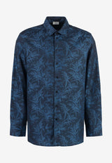 Floral Jacquard Long-Sleeved Shirt