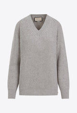 Ribbed Wool and Cashmere Sweater