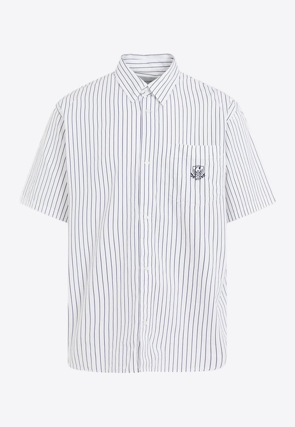 Linus Logo-Embroidered Striped Shirt