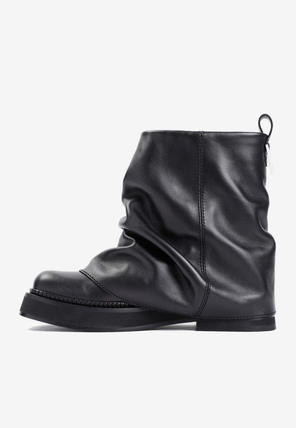 Mini Robin Combat Boots in Calf Leather