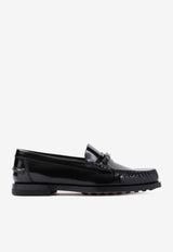 Micro Catena Brushed Leather Loafers