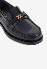 Micro Catena Brushed Leather Loafers