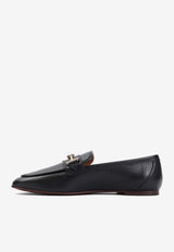 Double T Ring Grained Leather Loafers